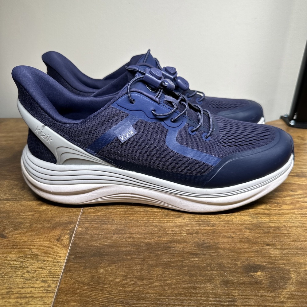 Mens Kizik London Naval Academy Size 10.5 Blue Sneakers Tennis Shoes Hands Free‎